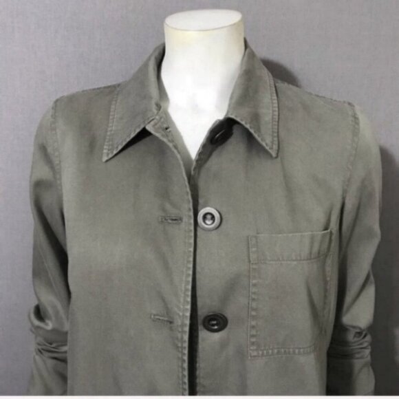 Sigrid Olson | Olive Button Down Military Jacket - Picture 4 of 9